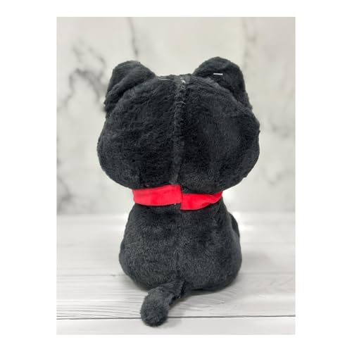 Image of ADORA Hooded Teddy Bear Soft Toy - Kawaii Plushie for Kids, Cute & Huggable Baby Plush Toy, Lovable Gift for Boys & Girls, Ideal for Birthdays & Special Occasions (Cat Black)