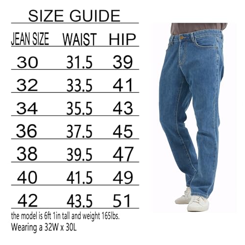 Jean flexible pour homme coupe décontractée finis les denims rigides