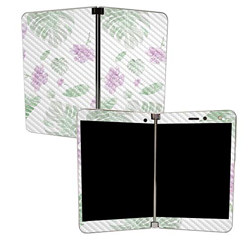 Image of MIGHTY SKINS MightySkins Carbon Fiber Skin for Microsoft Surface Duo - Water Color Flowers | Protective, Durable Textured Carbon Fiber Finish | Easy to Apply | Made in The USA