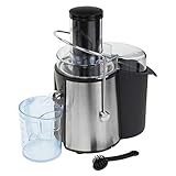 Edelstahl Entsafter Saftpresse Fruchtentsafter Fruchtsaft Presse Obstpresse 850 Watt / 14000/18000 U/min / Saftbehälter: 1 Liter / Tresterbehälter: 2 Liter