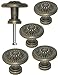 FUXXER® maniglie antiche per mobili, pomelli per cassetti, stile rustico, design vintage, bronzo, ferro, ottone, armadi, cassetti, cucina, buffet, 325 x 22 mm, Sun, set da 4