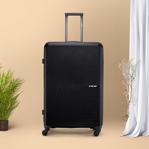 Image of Stony Brook by Nasher Miles Crescent Hard-Sided Polypropylene Check-in Luggage Black 28 inch |75cm Trolley Bag