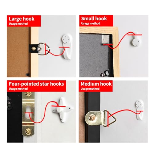 Image of 43PCS Invisible Screw Traceless Hook Picture Hanging Kit Picture Hanger Traceless Drywall Stucco Concrete Hooks
