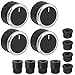 SPARES2GO Gałki sterujące i adaptery do kuchenki teka (czarny, 4 sztuki)