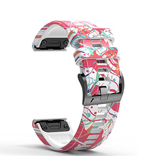 Bracelet silicone anti-irritation pour montre connectée Garmin Fenix 6X Pro 26mm