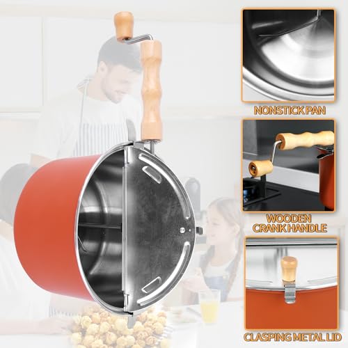 Fredeer 8 QUART - ORANGE Original Spinner Popcorn Popper 6 Quart thumb #4