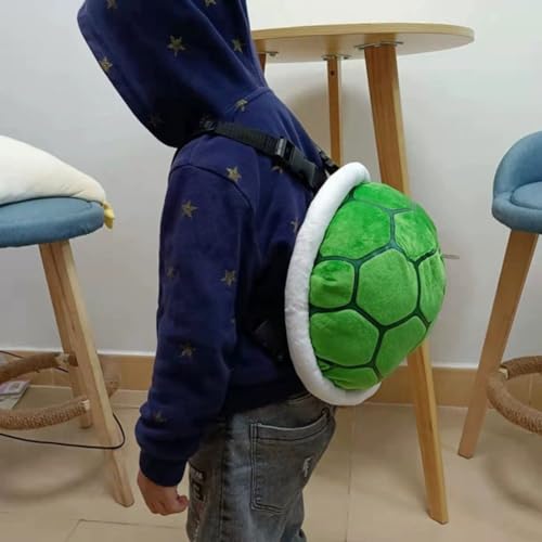 AOLIAY Grüner Schildkröten-Rucksack, Niedliche Plüschtiere, Lustige Plüsch-Schildkrötenpanzer 30cm