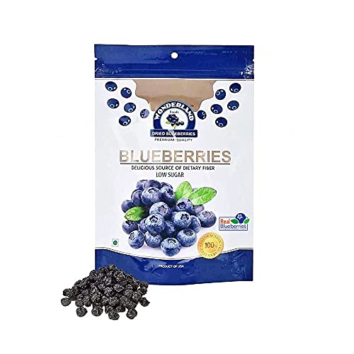 WONDERLAND FOODS (DEVICE) American Healthy and Tasty Low-Sugar Dried Blueberries, 150g