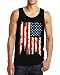 SpiritForged Apparel Vintage Distressed USA Flag Men's Tank Top, Black XL