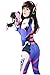 DAZCOS US Size Women's Game Cosplay Costume Blue Bodysuit with Detached Gloves and Socks (Medium)