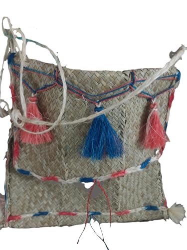 Straw Tote Bag with Tassels