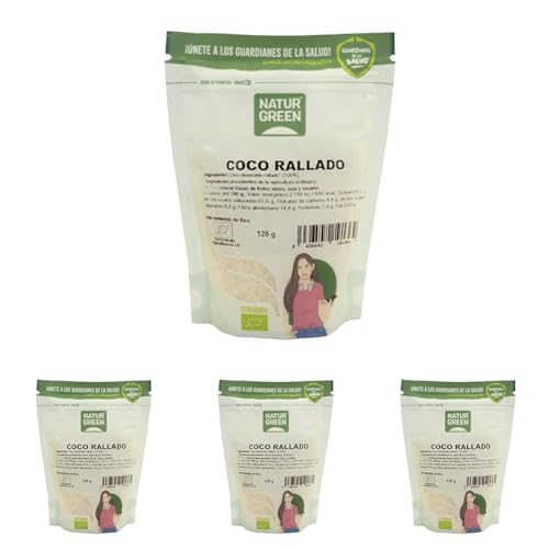 NaturGreen Coco Rallado Bio 125g (Paquete de 4)