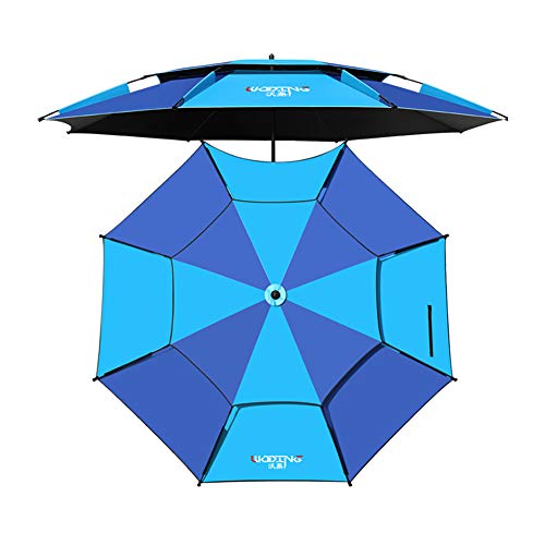Parapluie de pêche anti-vent et anti-UV orientable à 360° pour rester au sec