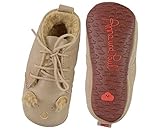  Anna und Paul - Krabbelschuhe gefüttert - Bär, Sand (Medium)