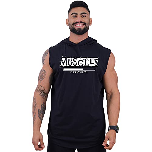 Kit 4 Regatas Machão Com Touca Longline Masculina MXD Conceito Cores Lisas Academia Treino Musculaçã