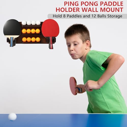 image for Onemacc Ping Pong Paddle Holder, Ping Pong Paddle Storage Rack Wall Mo