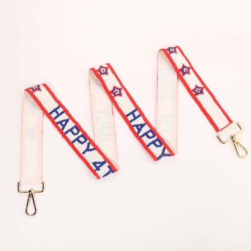 Image of NLCAC Beaded Purse Strap Replacement Crossbody Bag Strap Mardi Gras Valentines Day Holiday Crossbody Strap for Bags
