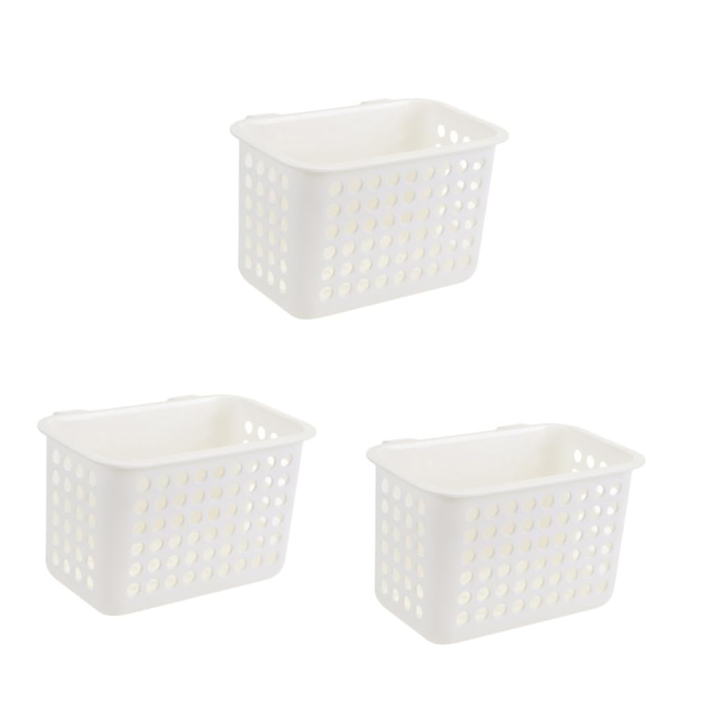 ABOOFAN 3piezas Cesta De Almacenamiento Multifuncional De Baño y Cocina Diseño Organizador Colgante Para Ropa y Utensilios Color
