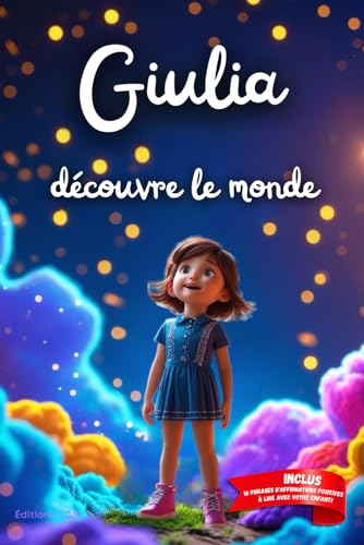 Giulia découvre le monde: Livre personnalisé prénom, mini-histoires magiques, aventures, confiance en soi, leçons de vie, affirmations positives, ... en famille, endormissement paisible : Giulia