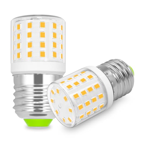 Image of BROLSKUN E27 Socket Bulb Edison Screw ES LED 4W (Equivalent to 40W) 600LM Clear Compact Mini Corn Design Waterproof Warm White 2700K AC100-265V Energy Saving for Table Lamp Non-dimmable, Pack of 2