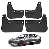 Mud Flaps for Tesla Model 3 Highland 2024 Upgraded Flexible Mudflaps No Drilling No Tape Splash Guards Accessories 4PCS