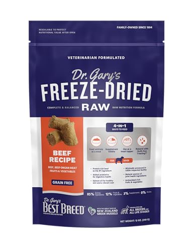 Best Breed Dr. Gary's Freeze-Dried Raw Food, Topper and Treat: Beef Recipe - 12 oz.