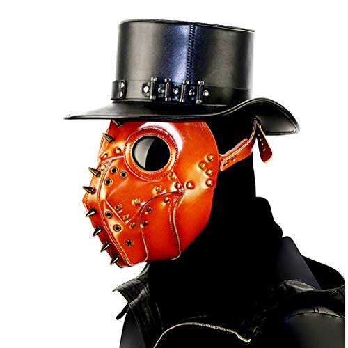 Steampunk Plague Doctor Bird Mask Halloween Christmas PU Leather Costume Props Masquerade Masks