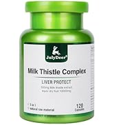 JulyDeer Milk Thistle 500 mg Silymarin Marianum Liver Support, Antioxidant Support, Detox, Liver ...