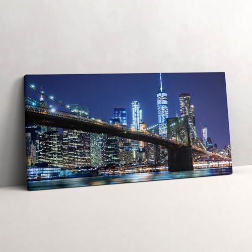 Décoration Murale Peinte Pont de Brooklyn Toile Grand Format Prestige
