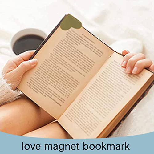 Ladaypoa 6 Pcs Leather Heart Bookmark For Women, Cute Book Marks For Reading Lovers Personalized Vintage Corner Page Bookmark, Handmade Book Reading Accessories Gift #TOP6