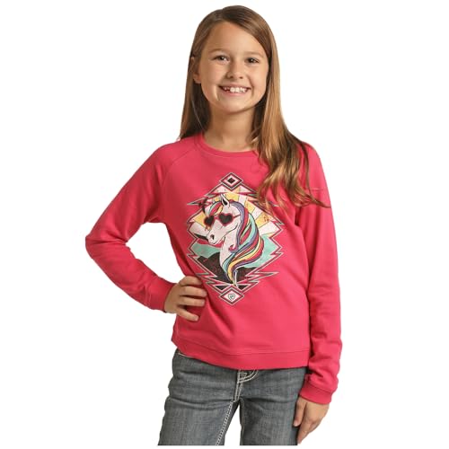 Hot Pink Graphic Youth Pullover by Rock & Roll