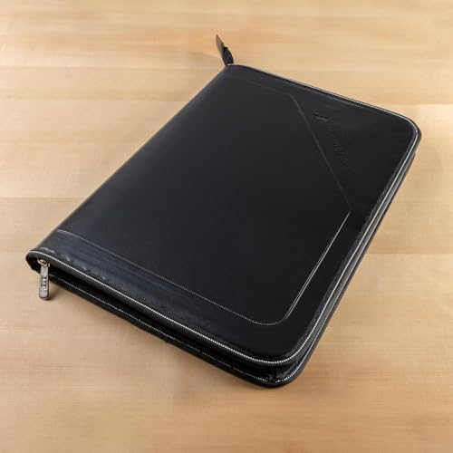 Image of SPS PU Leather 36-Pocket A4 File Organizer - Professional Document Holder for Certificates, Legal Documents, Home, Office, School Use (Black)