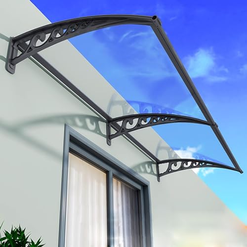 Marquesina para porche transparente que protege tu patio exterior los días de lluvia 2