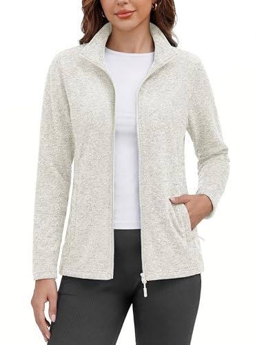 MAGCOMSEN Women's Lightweight Fleece Jacket for Hiking
