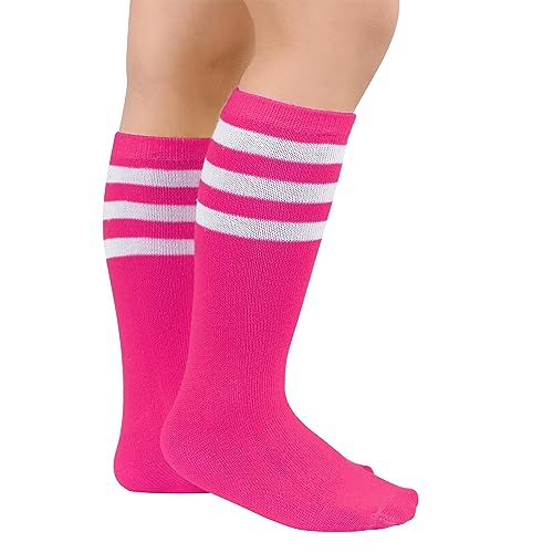 American Trends Kids Soccer Socks for Toddler Boys Girls Knee High Socks Stripes Cotton Sport Long Tube Sock3