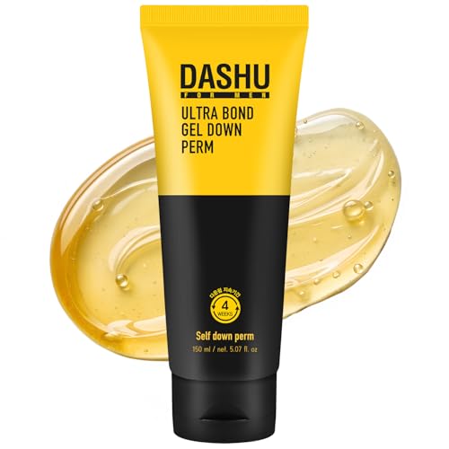 DASHU Down Perm Cream for Men 3.5oz - Korean Hair Straightening Perm Kit, Ultra Bond Gel, Helps Tame Frizzy Hair, Premium Perm Solution, 10-Minute Quick Down Perm, Long-Lasting Hold