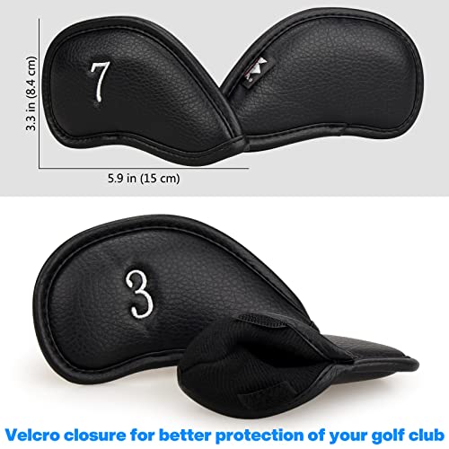 image for Craftsman Golf 12pcs Thick Synthetic Leather Golf Iron Head Covers Set