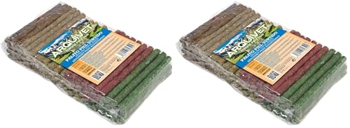Arquivet, Palito Piel Surtido, Snacks de Piel para Perros, 12 cm (Bolsa 100 uds,) (Paquete de 2)