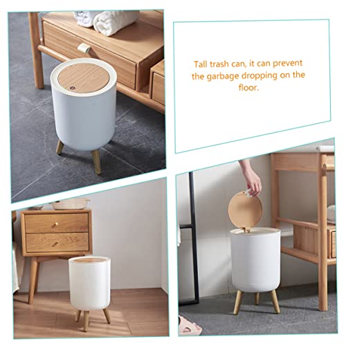 Caneca de basura rectangular blanca 7L miniatura 7