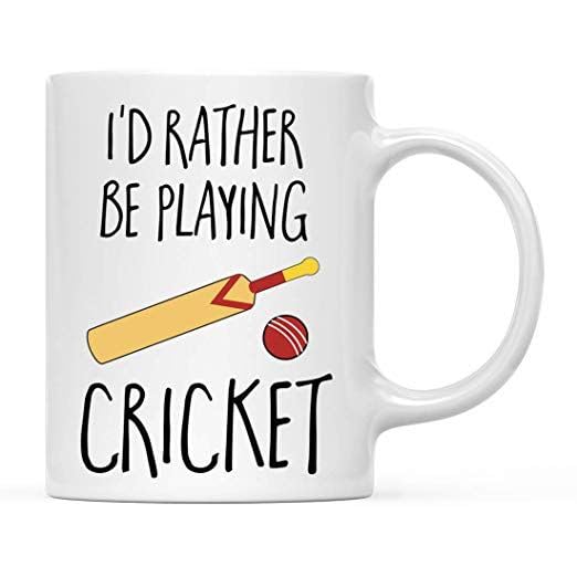 Image of Cricket Theme Ceramic Coffee Mug, MS Dhoni and Virat Kohli Fan Art Print (Sports Lover) (Cricket-4, Large)