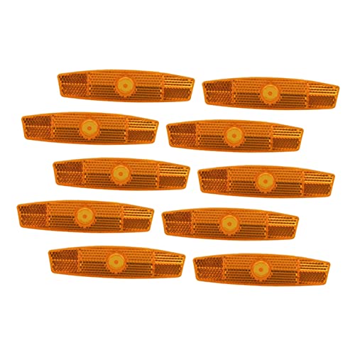 ifundom 10Pcs Bicycle Reflectors for Enhanced Night Safety Durable Reflective Signs for Bikes and Motorbikes Easy to Install Wheel Reflectors Visibility for Night Riding