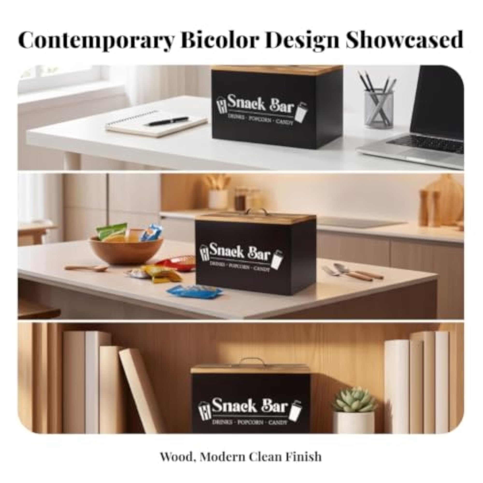 Portable Wooden Storage Box with Lid, Compact Organizer