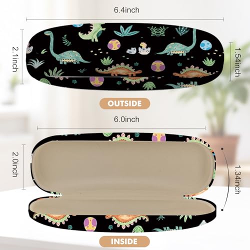 Image of Glasses Case Hard Shell,Portable Protective Eyeglasses Case, Eyeglass Holder Box with Cleaning Cloth,for Women Men