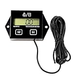 5. Der wasserdichte Drehzahlmesser ist für alle 2-Takt- und 4-Takt-Benzinmotoren geeignet. Die Gesamtstunden und die Wartungszeit können zurückgesetzt werden.