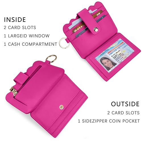 Image of Wristlet Wallet for Women with Keychain - RFID Card Holder Small Wallet Wristlet with Key Ring
