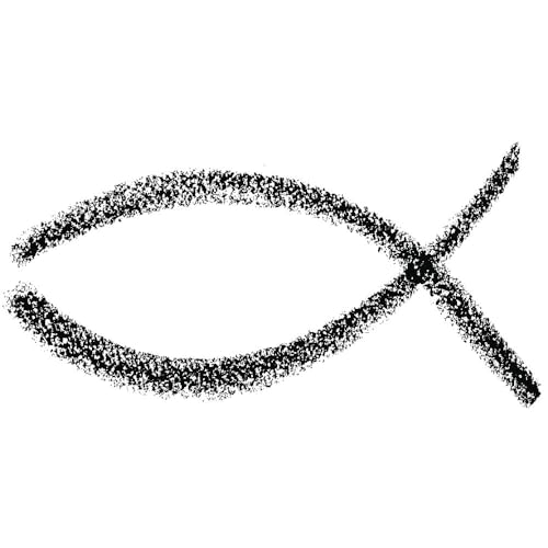 Rayher Stamp Fish, 3 cm x 6 cm, Black, 4 x 1 x 2.4 cm