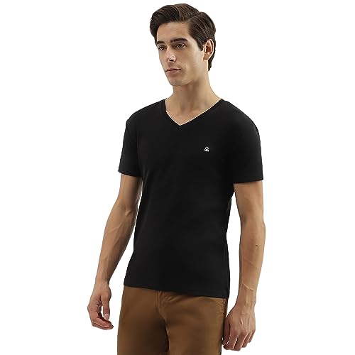 Image of UNITED COLORS OF BENETTON Men's Cotton Solid Regular Fit T-Shirt