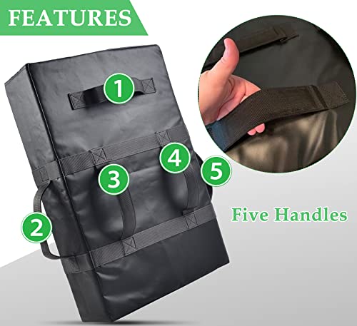 Taekwondo Kick Blocking Pads Shield Target Martial Arts Muay Thai Tkd Karate Kicking Shields Pads Punching Basketball Black Blocking Kick Boxing Practice Pads Strike Shield for Football Training - Thumbnail 2