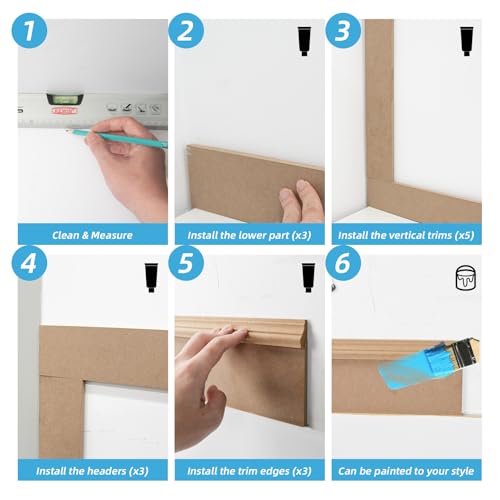 Fertig-Paneel Board & Batten Kit Wandverkleidung (210 x 113 cm) MDF