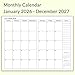 A5 Calendar Planner Jan 2026 - Dec 2027, Travelers Notebook Inserts for 2 Years, Monthly Calendar & Important Dates & Line & Dotted, 100gsm Paper, 8.3 x 5.5 in, 1pcs